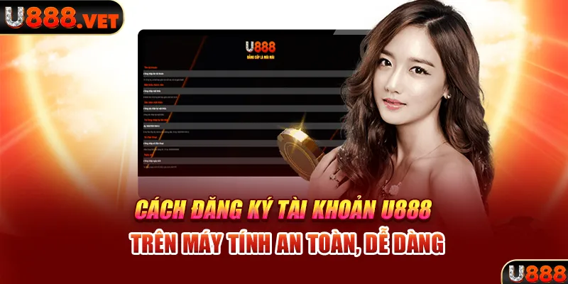 Cách đăng ký tài khoản U888 trên máy tính an toàn, dễ dàng