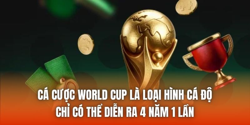 Cá cược World Cup là loại hình cá độ chỉ có thể diễn ra 4 năm 1 lần